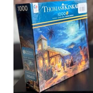 Thomas Kinkade Nativity Baby Jesus Christmas Puzzle 1000 Piece
